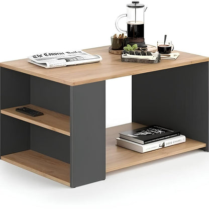Table Unit Wooden & Black - 80 x 60 x 40 cm | TA67