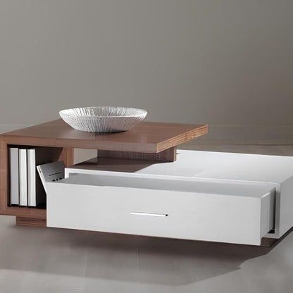 Table Unit White & Brown - 100 x 50 x 40 cm | TA31