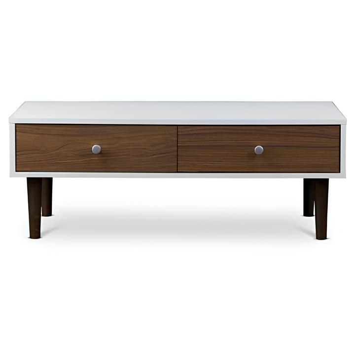 Table Unit White & Brown - 100 x 50 x 40 cm | TA29
