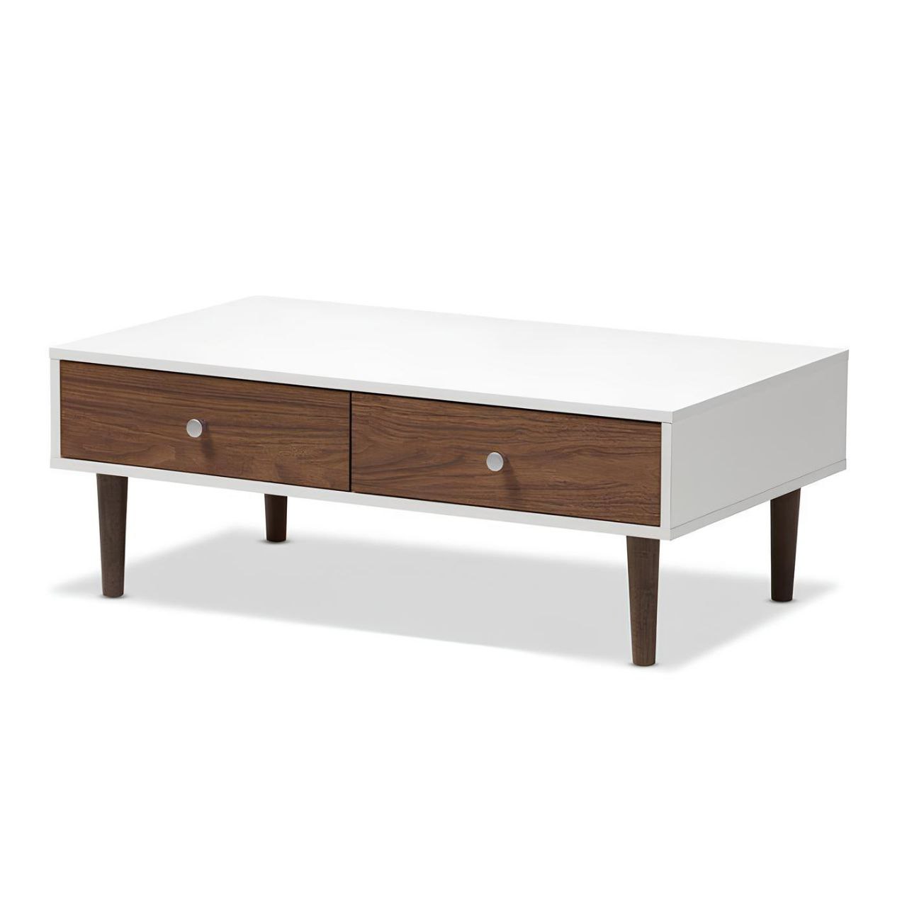 Table Unit White & Brown - 100 x 50 x 40 cm | TA29