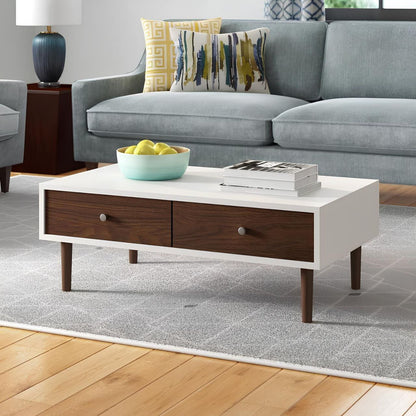 Table Unit White & Brown - 100 x 50 x 40 cm | TA29