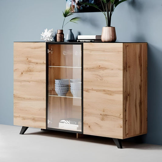 Buffet | Black & Wooden | 150 x 40 x 100 | BT19