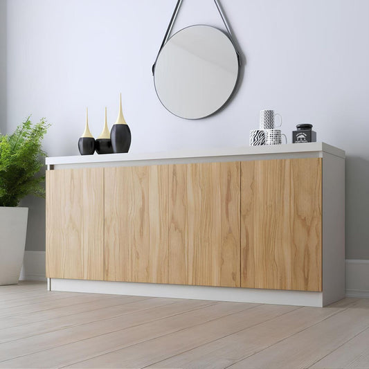 Buffet | White & Wooden | 160 x 40 x 90 | BT25