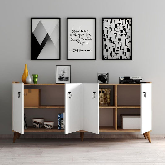 Buffet | White & Wooden | 160 x 40 x 90 | BT12