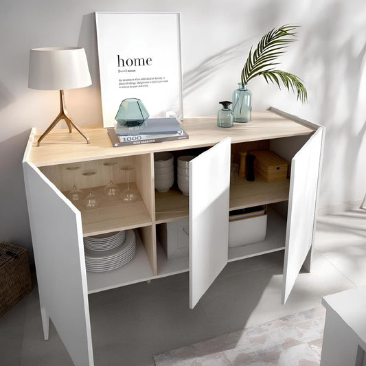 Buffet | White & Wooden | 140 x 40 x 90 | BT15