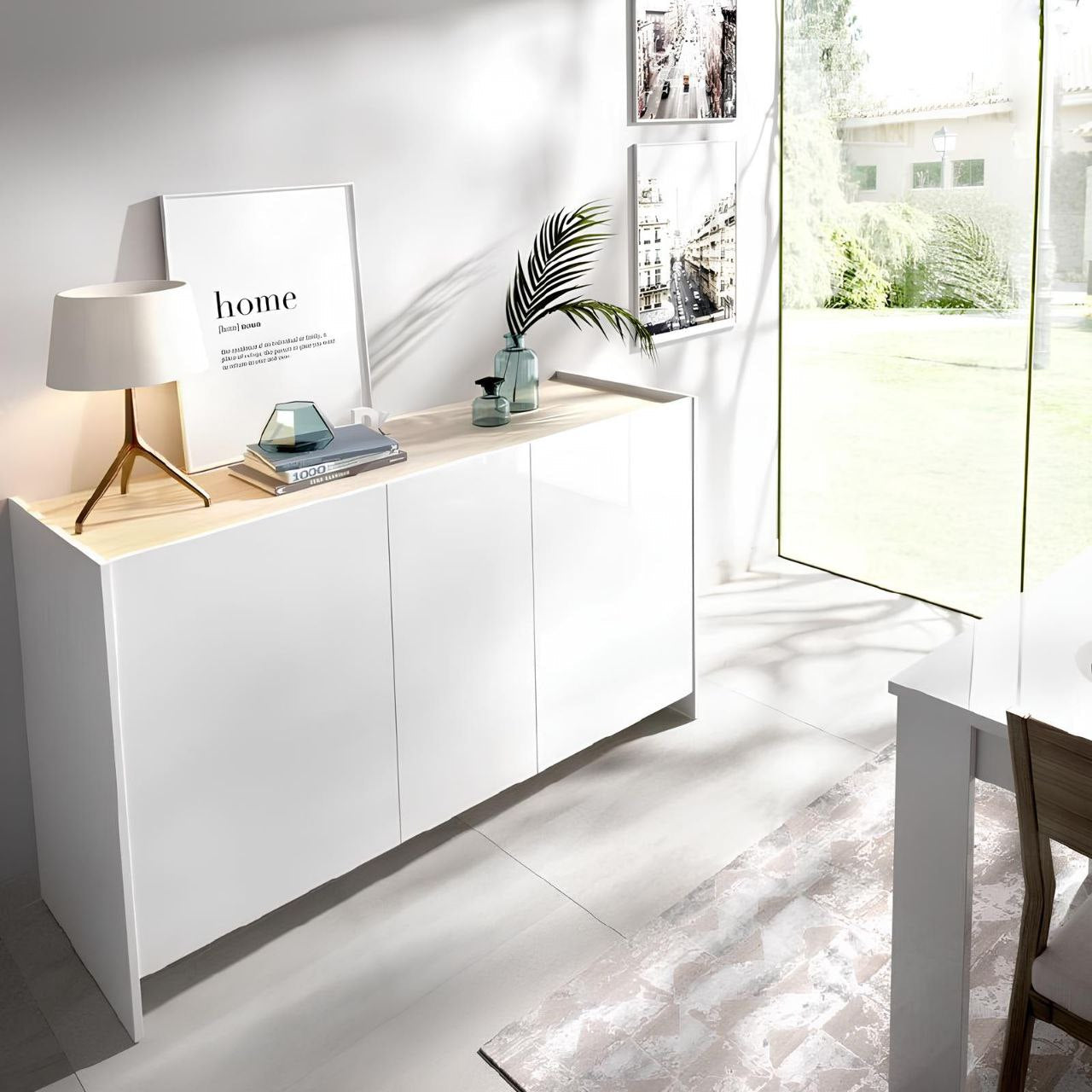 Buffet | White & Wooden | 140 x 40 x 90 | BT15