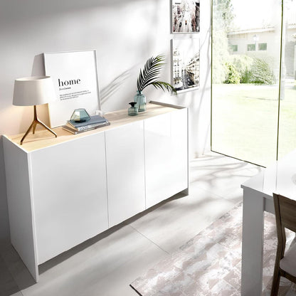 Buffet | White & Wooden | 140 x 40 x 90 | BT15