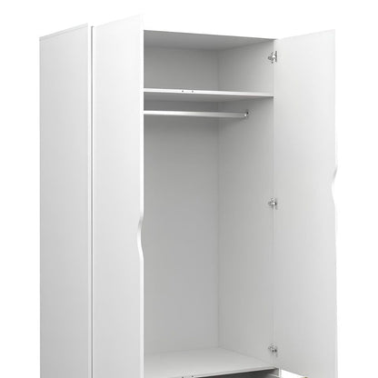 Wardrobe | Wooden & White | 80 x 50 x 220 cm | WD52