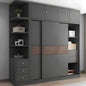 Wardrobe | Brown & Black | 240 x 50 x 240 cm | WD56