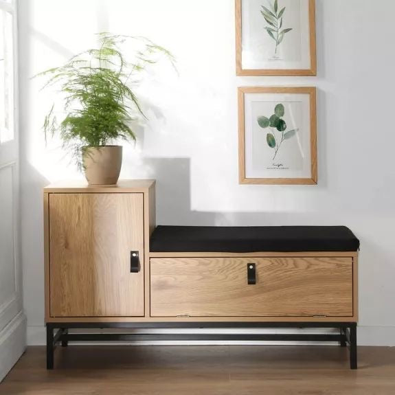 Shoe Closet Wooden & Black - 120 x 40 x 50 cm | SU77 - Artcor