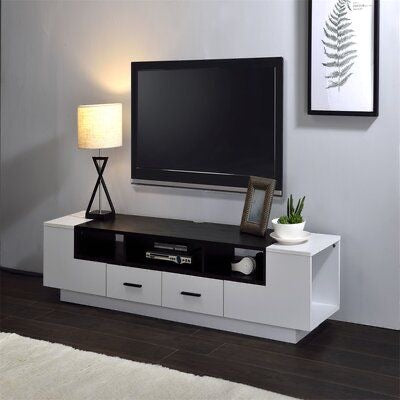Tv Unit White & Black - 160 x 40 x 40 cm | TV99